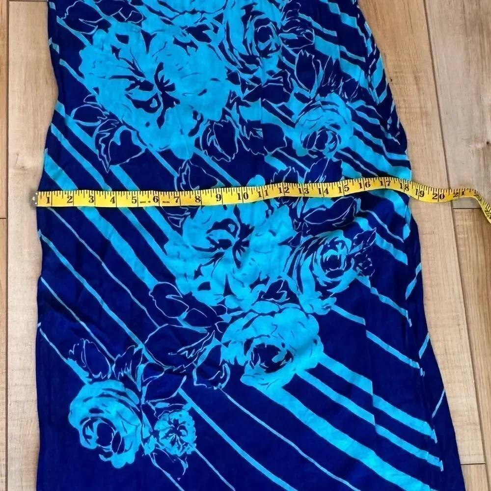 Women's Dress Scarf Blues Soft-Subtle Floral Pattern Approx. 75